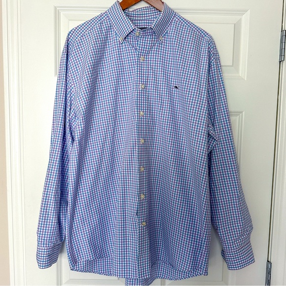 Vineyard Vines Long Sleeve Button Down Whale Shirt - Picture 1 of 5